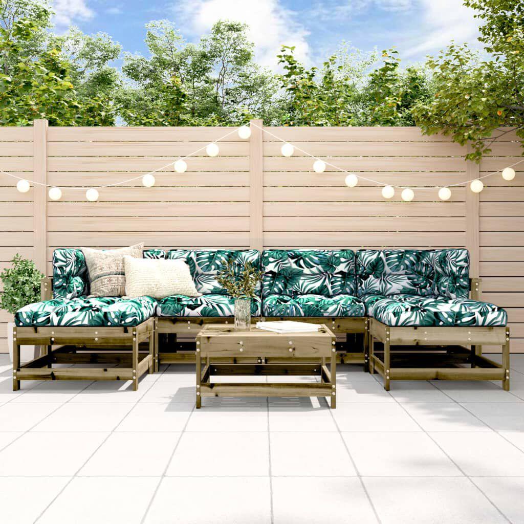 VidaXL, Gartenlounge, 7-tlg. Garten-Lounge-Set Kiefernholz Imprägniert,Material