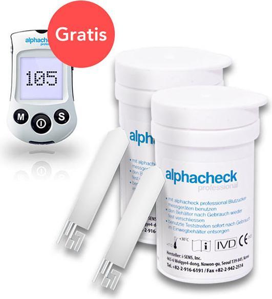 Produktbild Alphacheck professional Blutzucker Teststreifen