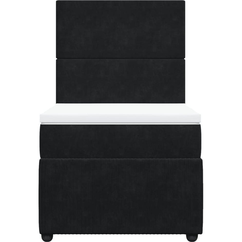 Thumbnail - VidaXL, Bett, Bo x springbett mit Matratze 100 x 200 cm Samt (100 x 200 cm)