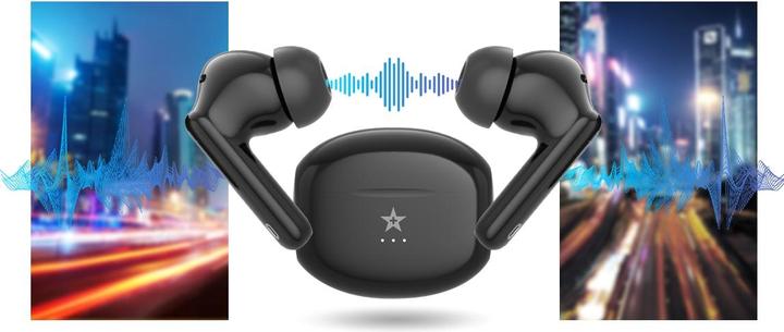 Produktbild Giewont RealSound PRO ANC ENC GWS800-1 kabellose Kopfhörer Schwarz (Digitale Geräuschunterdrückung, 5.50 h, Kabellos)