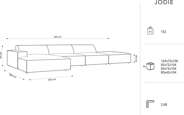 Actual product image Micadoni Jodie (Corner sofa)