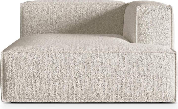 Image du produit Micadoni Bouclé Chaise Longue Droite, "Nuria", 1 Place, Beige, 147x127x72 Fabriqué en Europe