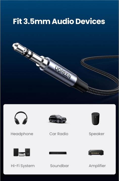 Produktbild Ugreen USB C — 3.5mm (1 m, 3.5mm Klinke (AUX))