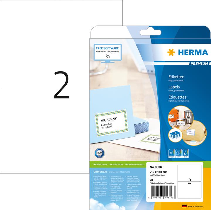 Produktbild HERMA Versandetiketten A4