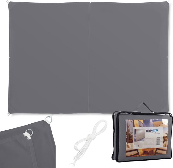 Actual product image Relaxdays Grey Rectangular Awning (200 x 300 cm)