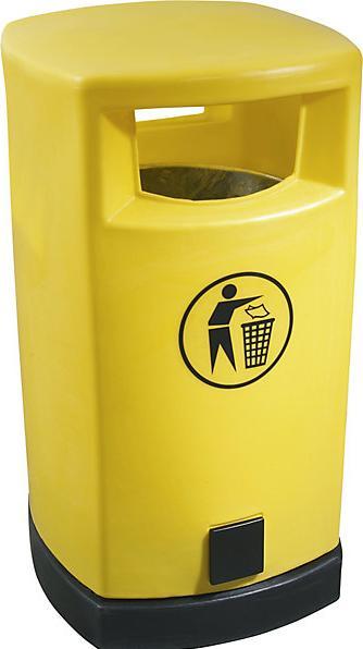 Actual product image kaiserkraft Plastic waste bin for outside (80 l)