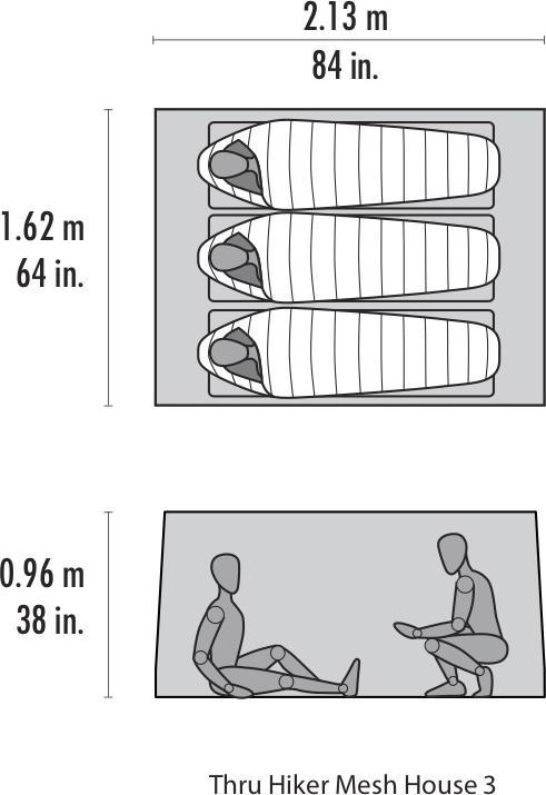 Produktbild Msr Thru-Hiker Mesh House 3 (Tarp, 0.57 kg, 3 Personen)
