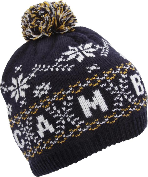 Actual product image Cambridge University Winter Hat Knitted Beanie Bobble Hat With Pom Pom Design Norwegian Pattern Cambridge (One size)