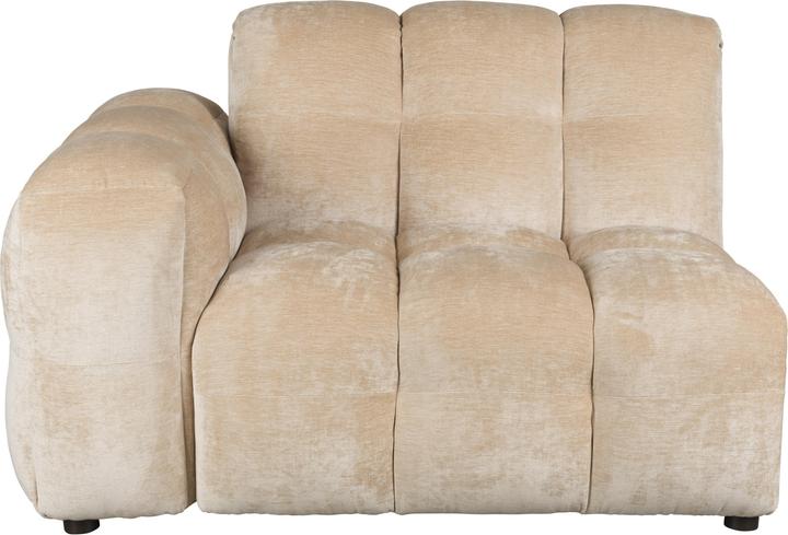 Dutchbone Sofa Element Hackman With Arm Left Velours Beige (Modular sofa)