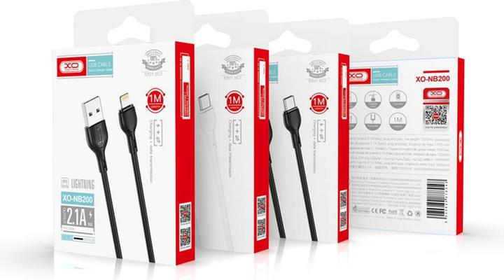 Produktbild xO Kabel NB200 USB - Lightning 1,0m 2.1A weiss (1 m, 10.50 W)