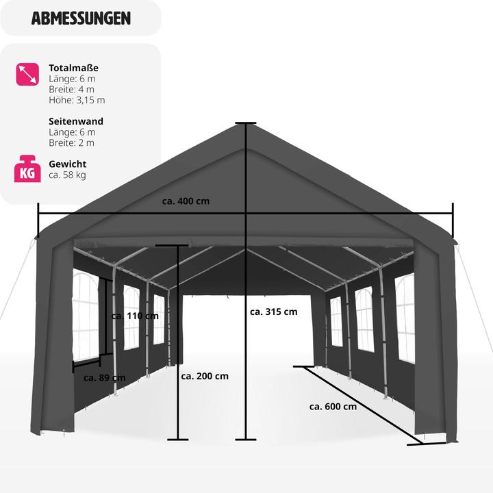 Produktbild tectake Garten (600 cm, 400 cm)