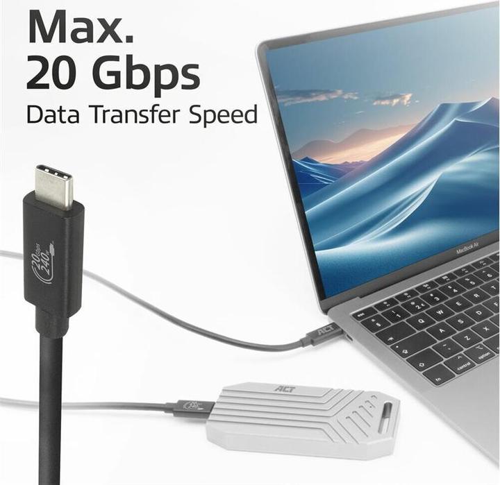 Produktbild ACT USB4« 20Gbps 240W USB Type-C« Cable, USB-IF certified, 2 meters (2 m, USB 4.0, 240 W)