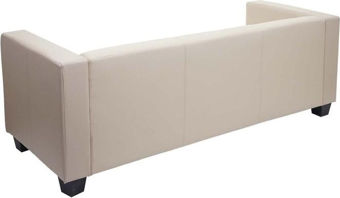 Actual product image Mendler 3 seater Sofa Couch Loungesofa Lille - leather, cream (3-seater)