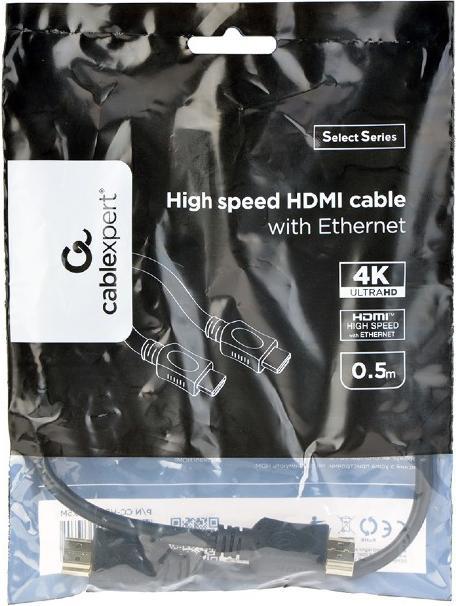 Actual product image Gembird CC-HDMI4L-0.5M HDMI Cable 0.5 m HDMI Type A (Standard) Black (0.50 m)