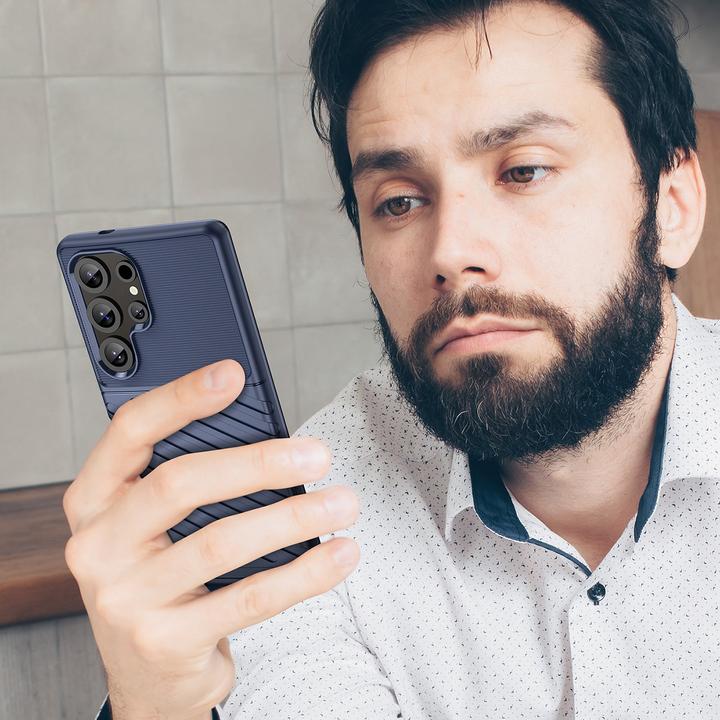 Produktbild Hurtel Thunder Case Hülle für Samsung Galaxy S25 Ultra Silikon Panzerhülle - Blau (Samsung Galaxy S25 Ultra)