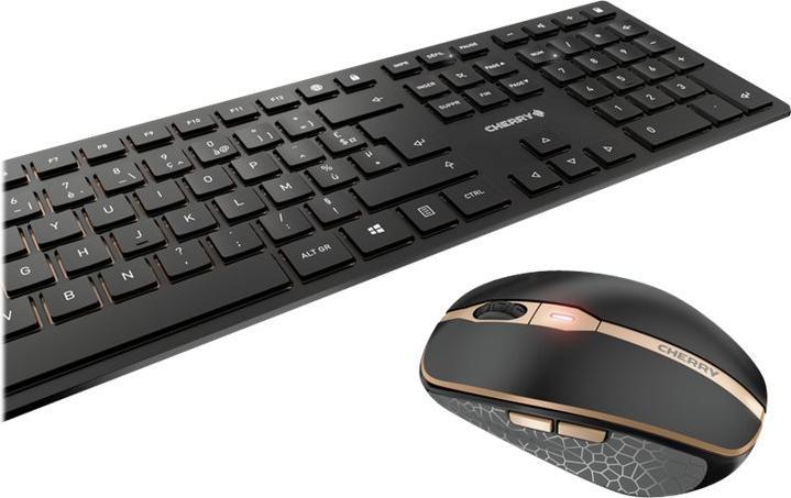 Image du produit CHERRY DW 9100 SLIM Clavier RF sans fil + Bluetooth AZERTY Français Noir (FR, Sans fil)