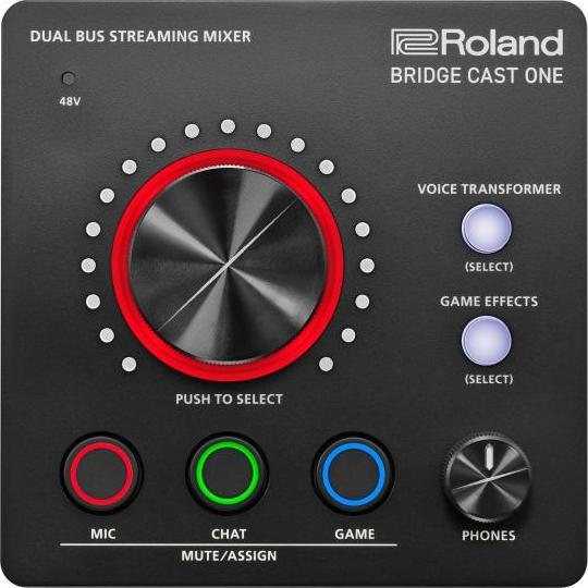 Produktbild Roland Streaming Mixer Bridge Cast One mit XLR-Kabel