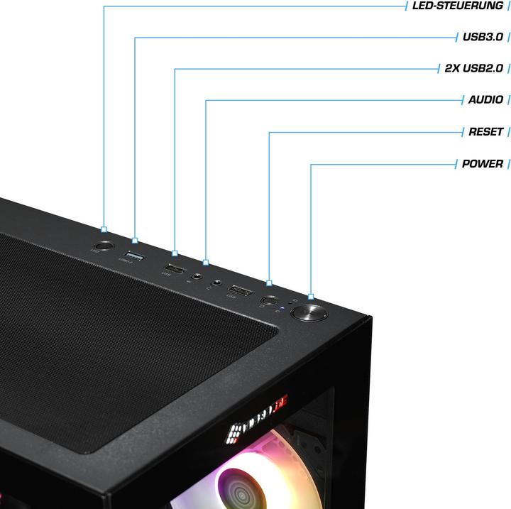 Actual product image Kiebel PC Viper V AMD Ryzen 7 5700G, 32GB DDR4, AMD Vega graphics, 1TB SSD, WLAN (AMD Ryzen 7 5700G, 32 GB, 1000 GB)