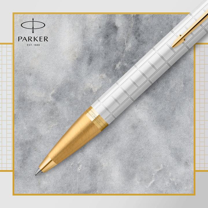 Produktbild Parker Kugelschreiber IM Premium Pearl G.C. M (Gold, Weiss, 1x)