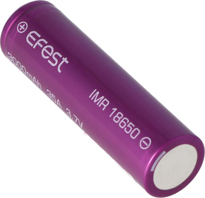 Immagine prodotto Efest Batteria Purple IMR 18650 / uscita di corrente 35A (Flat Top) (1 pz., 18650, 3000 mAh)