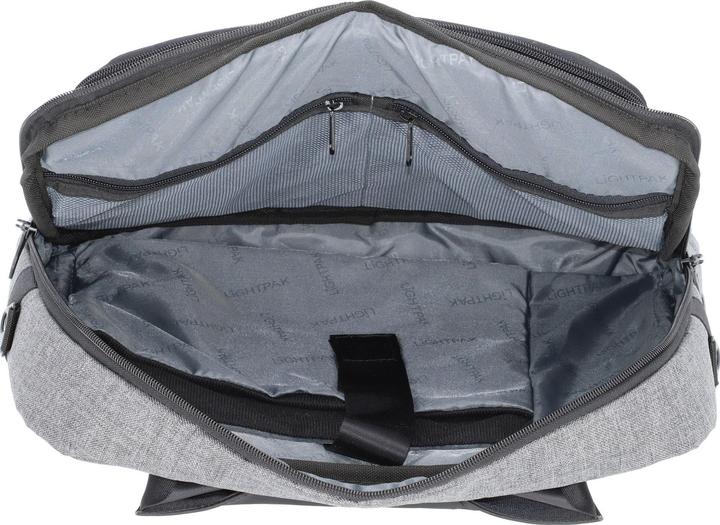 Produktbild Lightpak Notebook-Tasche WOOKIE, Polyester, grau Laptop- und Tabletfach, Organizer-Fach, 2 Reissverschluss (15.60", Universal)