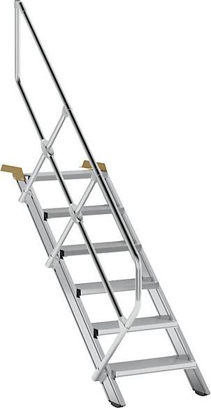 Immagine prodotto Munk Scale a 45° Larghezza gradini 600 mm 6 gradini Alluminio scanalato (Stile, 138 cm)