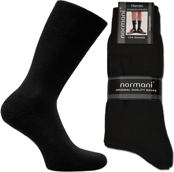 Produktbild Normani 10 Paar Herrensocken Schwarz (10er Pack, 43 - 46)