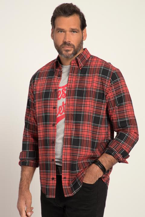 Produktbild JP1880 Karohemd, Langarm, Buttondown-Kragen, Modern Fit (4XL)