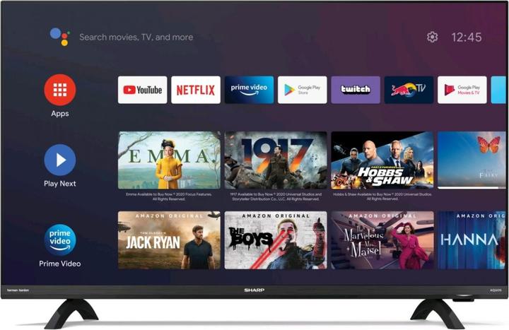 Produktbild Sharp TV 32" Italia HD Smart Wifi HDMI Dvbt2 Dvbs2 Android Frameless (32", LED, HD ready, 2021)