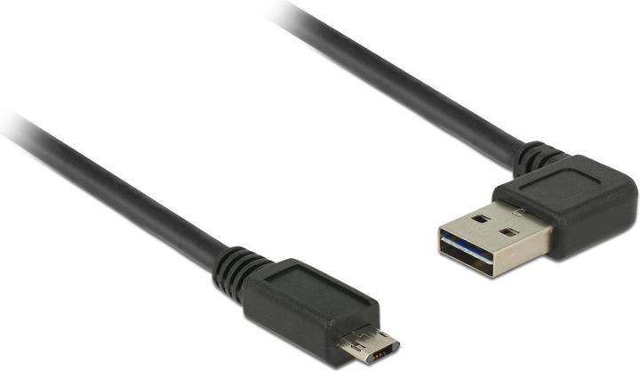 Produktbild Delock USB2.0-Kabel Easy A-MicroB: 0.5m, schwarz (0.50 m, USB 2.0)