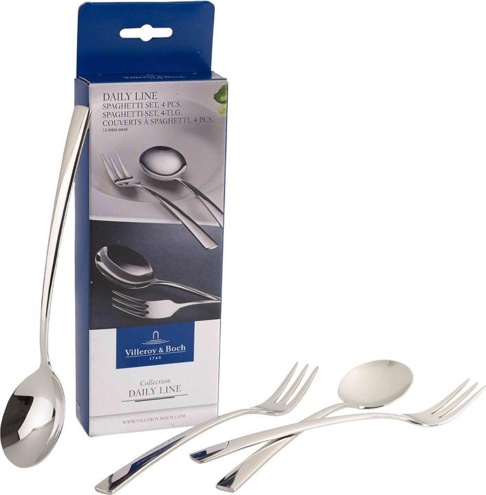 Produktbild Villeroy & Boch Spaghetti-Set 4tlg.,2 Löffel & 2 Gabeln Daily Line Specials (4 Stück, Besteck Set)