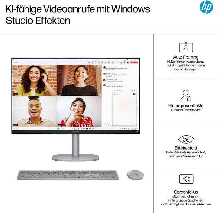 Immagine prodotto HP OmniStudio X AIO 32-c1075ng (1000 GB, 32 GB, Intel Core Ultra 7 258V, GeForce RTX 4050)
