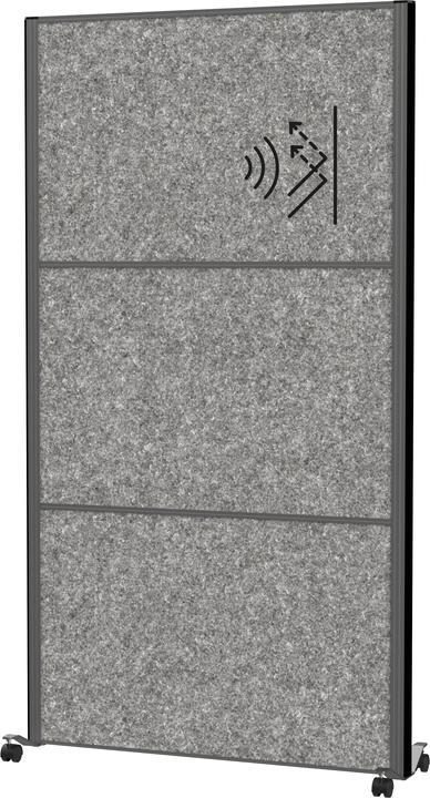 Maul Akustik-Trennwand MAULcocoon 9601189 dunkelgrau 100,0 x 182,0 cm (100 x 182 cm)