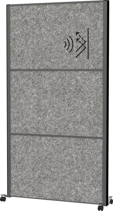 Produktbild Maul Akustik-Trennwand MAULcocoon 9601189 dunkelgrau 100,0 x 182,0 cm (100 x 182 cm)
