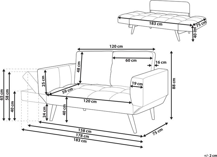 Produktbild Beliani Brekke (2-Sitzer)