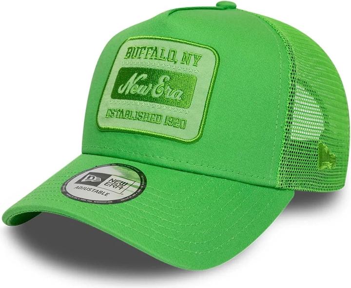 Actual product image New Era A-Frame Mesh Trucker Cap - TONAL PATCH open green (One size)