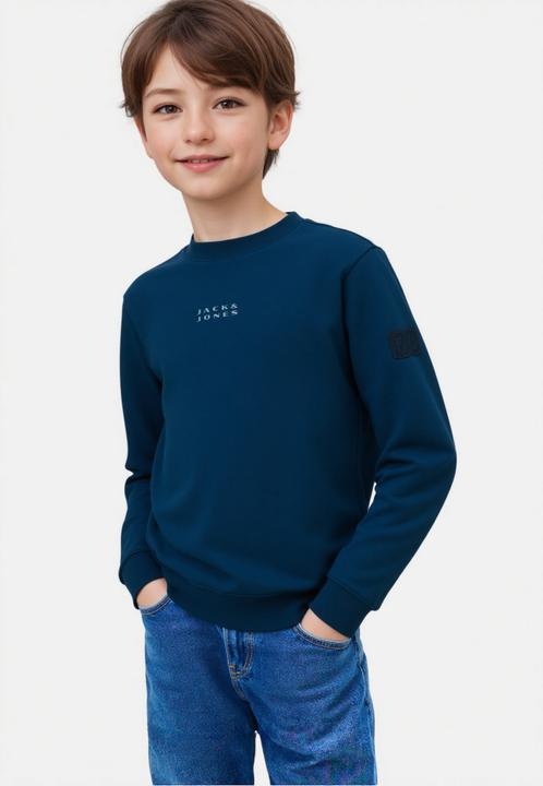 Produktbild Jack & Jones Junior Pullover POINT SWEAT BADGE Sweatshirt (98)