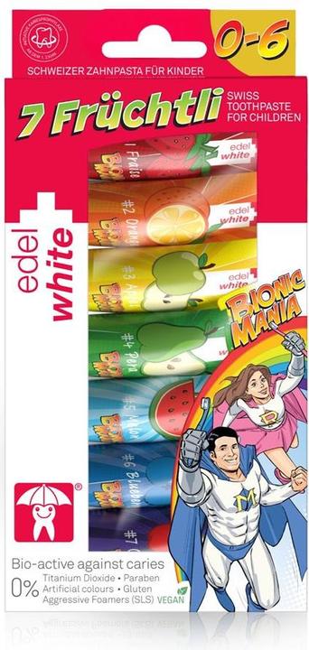 Produktbild Edel + White EDEL WHITE 7 Frchtli Kid zahnpa 7 9.4ml (65.80 ml)