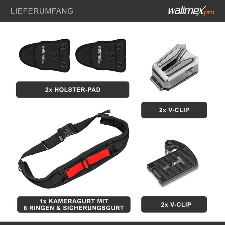 Actual product image Walimex pro camera hip belt with 2x V-Dock Argus (Hip belt)