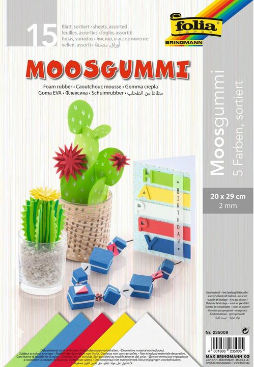 Produktbild Folia Moosgummi-Set 5 Farben