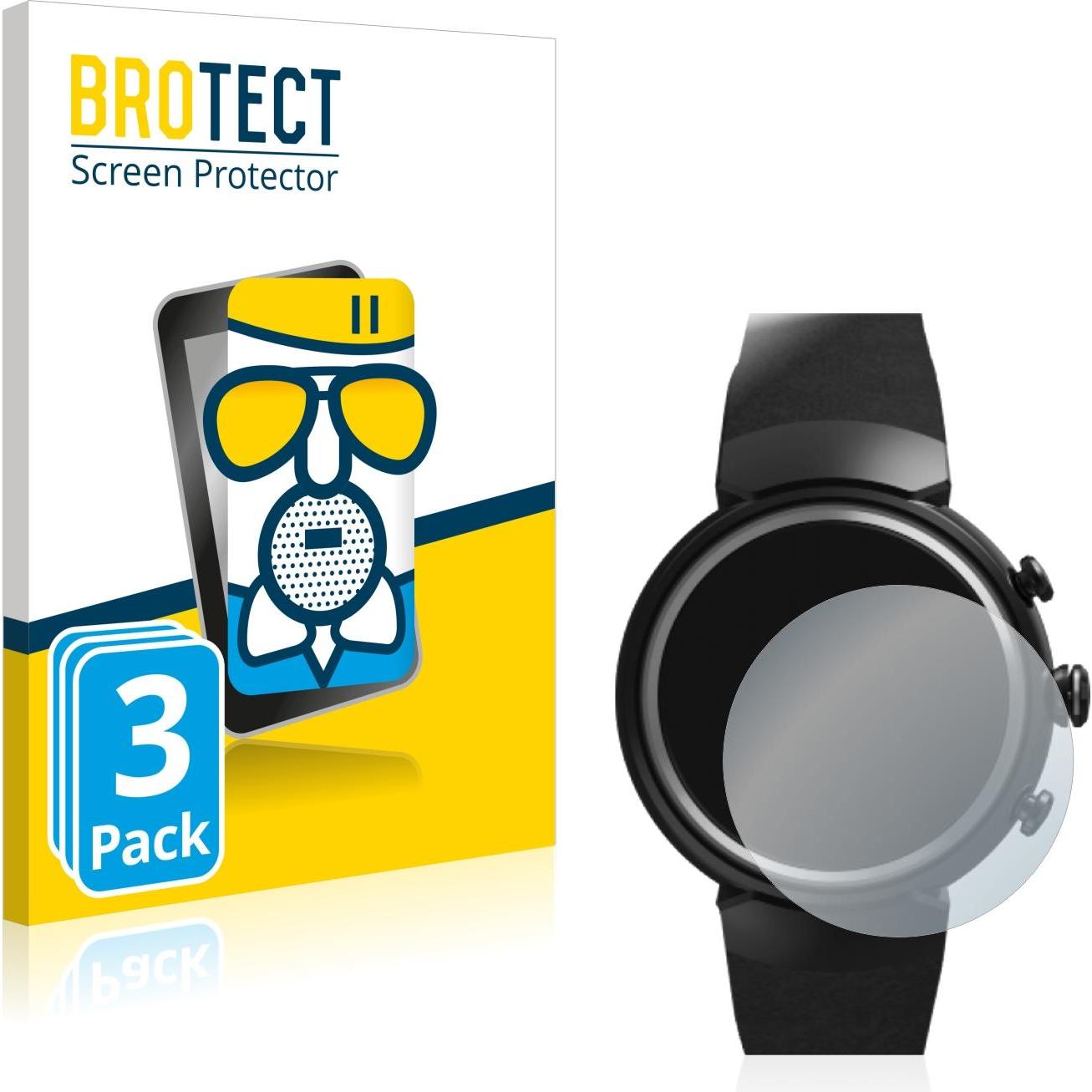 BROTECT AirGlass Panzerglasfolie Matt, Smartwatch Schutzfolie, Grau