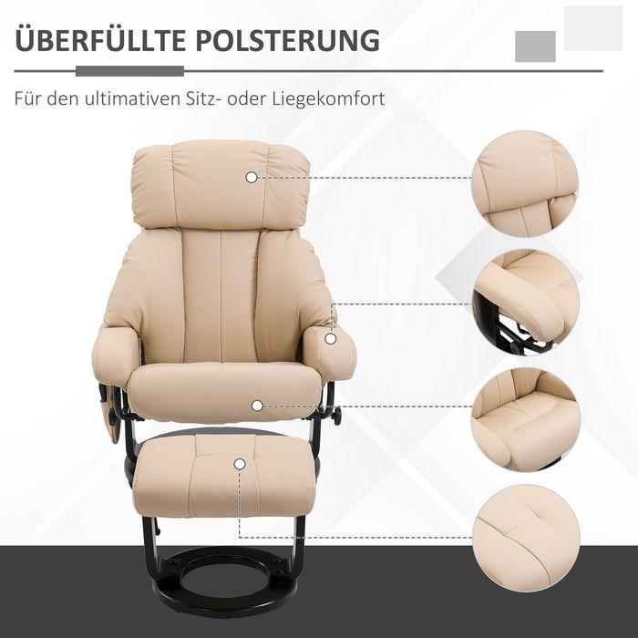 Image du produit Swisshandel24 Fauteuil de relaxation avec fonction de couchage Fauteuil de massage Fauteuil de télévision