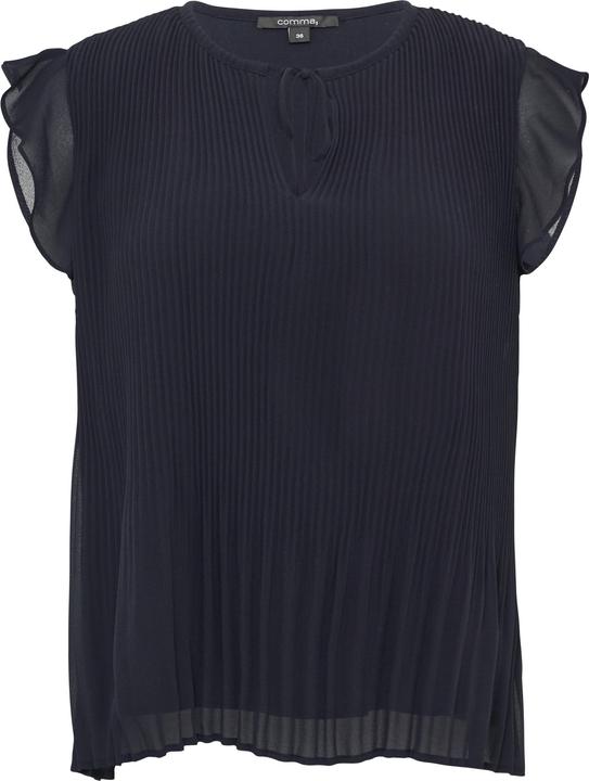 Image du produit Comma Bluse Plissierte Bluse mit Bindedetail und Volants (34)