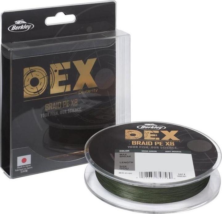 Berkley DEX Braid x8: Hochwertige Angelschnur für Profi-Angler (5.40 kg, 0.06 mm)