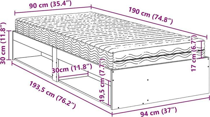 Image du produit vidaXL Tagesbett (90 x 200 cm)