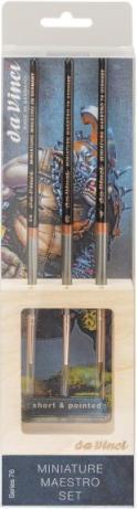 da Vinci Brush set Miniature wooden frames
