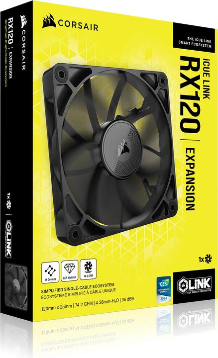 Produktbild Corsair RX Series, iCUE LINK RX120, 120mm Fan, Single Fan (120 mm, 1 x)