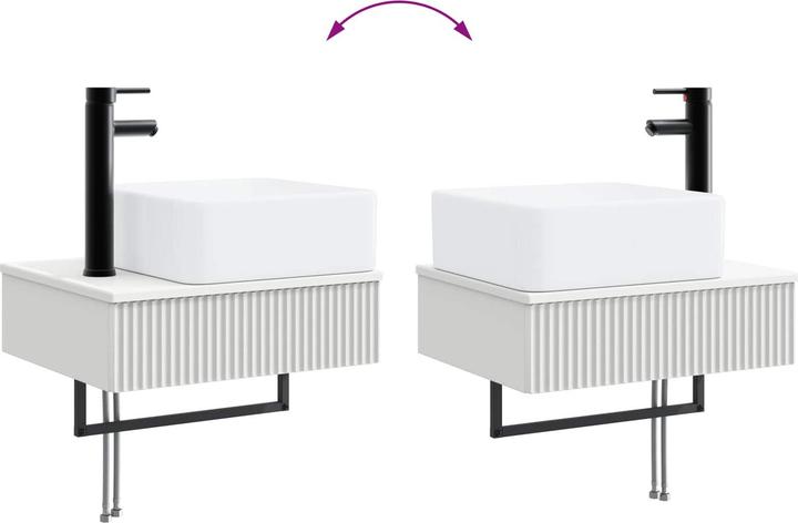 Actual product image vidaXL Wandmontiertes Waschbecken (390 mm, 500 mm)