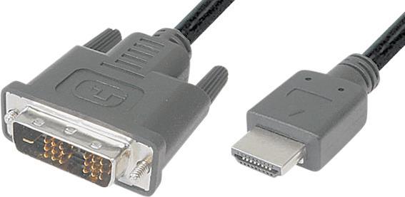 Produktbild Goobay HDMI™ / DVI-D Kabel, Schwarz, 1 m (1 m, HDMI)