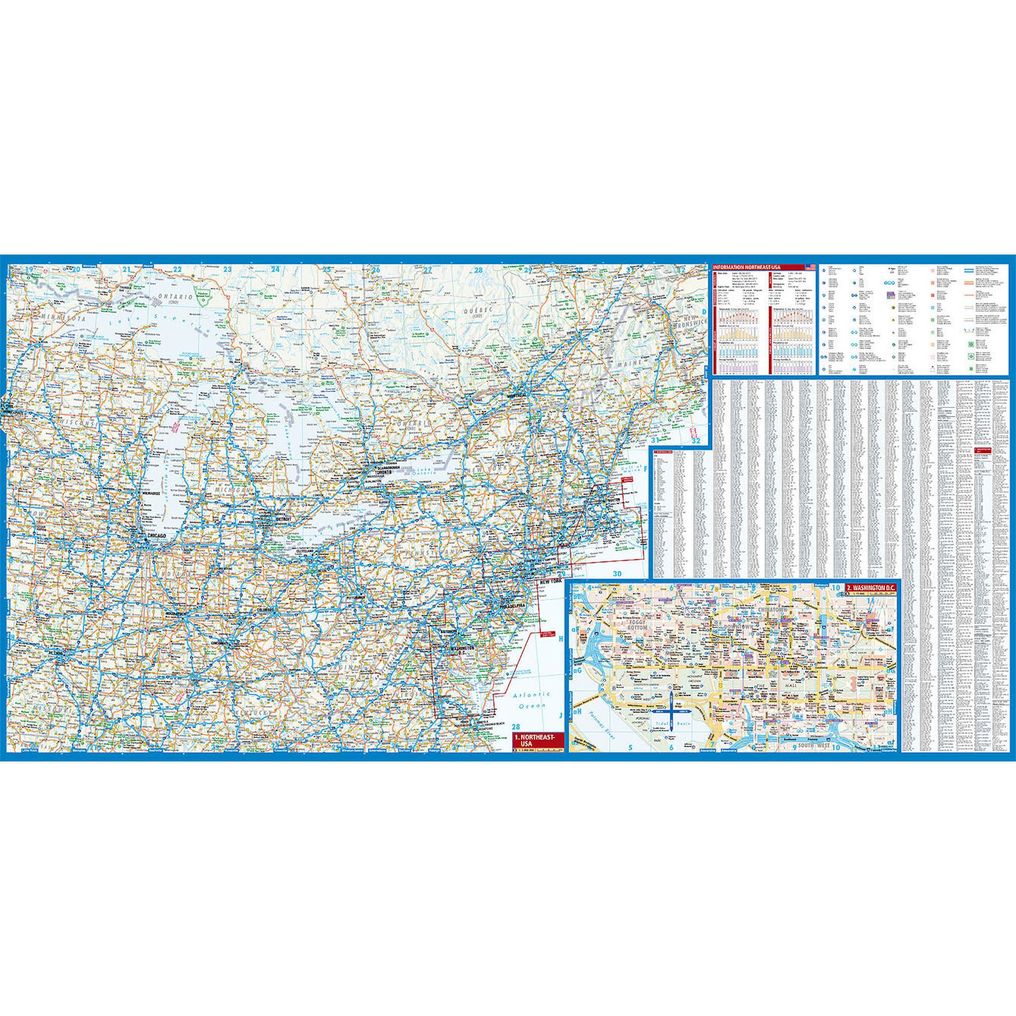 Thumbnail - USA 5 NE, NY and Great Lakes, Landkarte